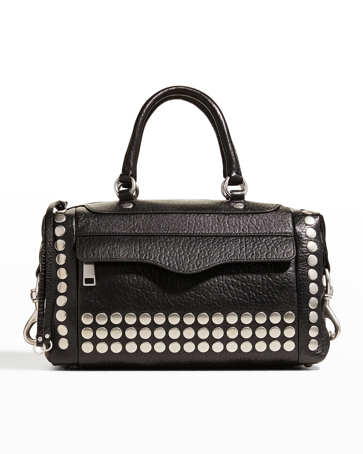 Designer Jc Black Crocodile Studs Lock Bold Tan Stitching Satchel Bag Handbag