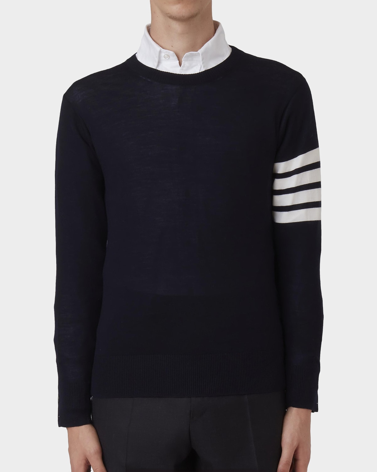 Thom Browne Men 's 4-Bar Wool Sweater | Thumbnail 4 Thom Browne Men 's 4-Bar Wool Sweater | Thumbnail 4