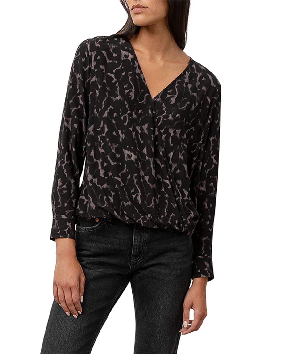 Surplice Neckline Top Neiman Marcus