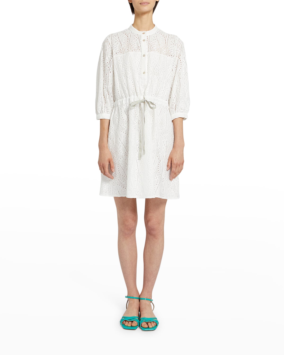 White Eyelet Dress Neiman Marcus