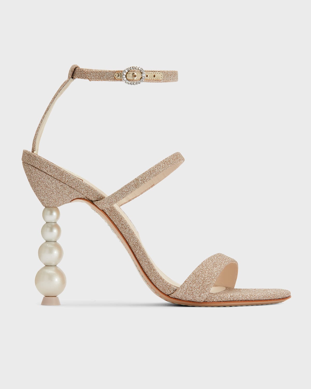 Sophia Webster Rosalind Crystal Sphere-Heel Glitter Sandals