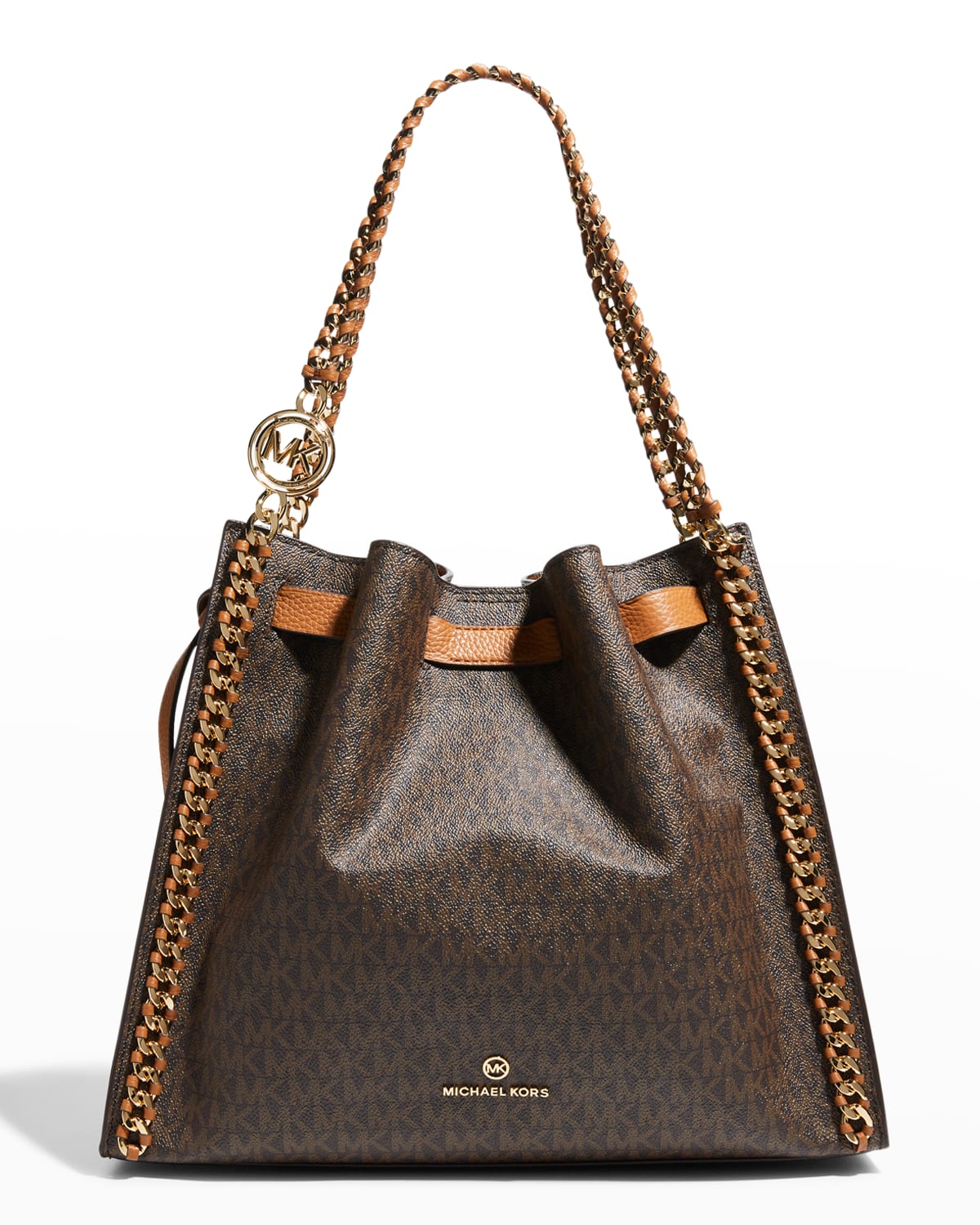 mina large logo shoulder bag