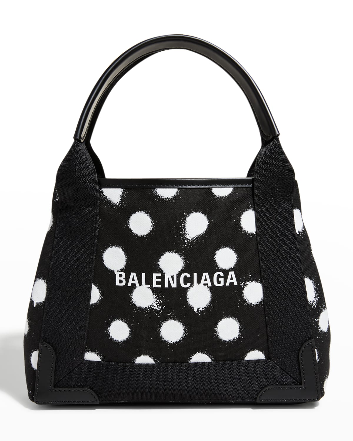 Black and White Polka Dot Purse with Front Pocket in Black and White
