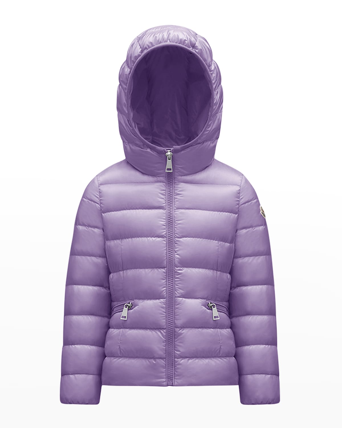 Star-print padded hooded jacket Farfetch Girls Clothing Jackets Puffer Jackets Purple 