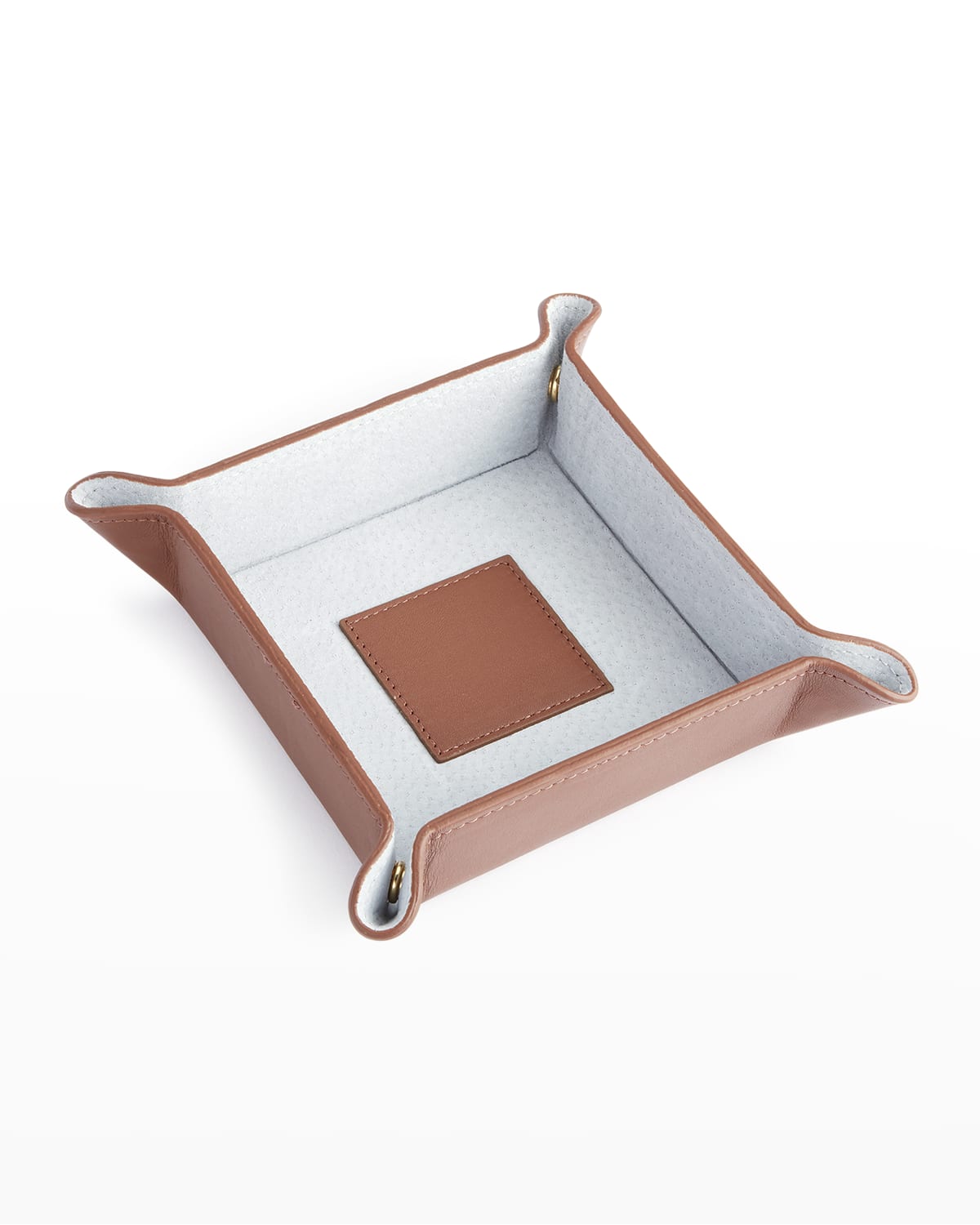 ROYCE New York Personalized Suede & Leather Catchall Valet Tray