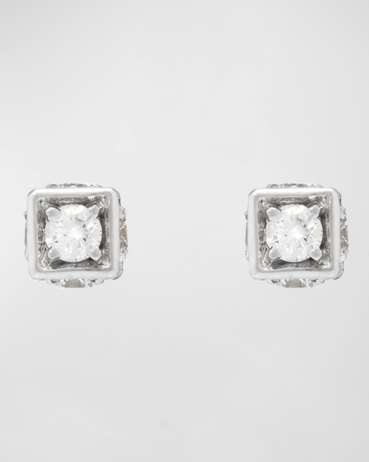 Miseno 18k White Gold Diamond Stud Earrings