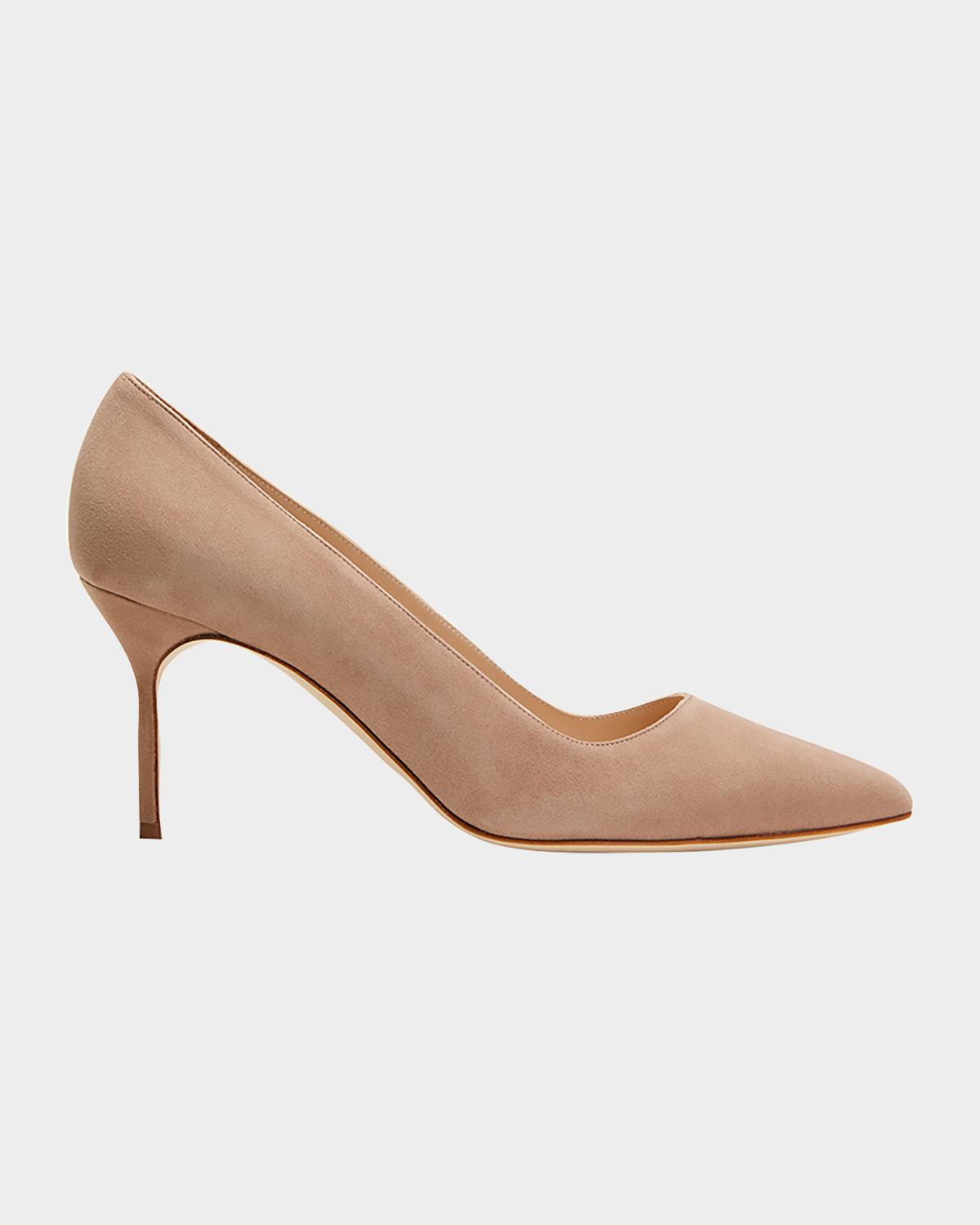 Manolo Blahnik 70mm BB Suede Stiletto Pumps