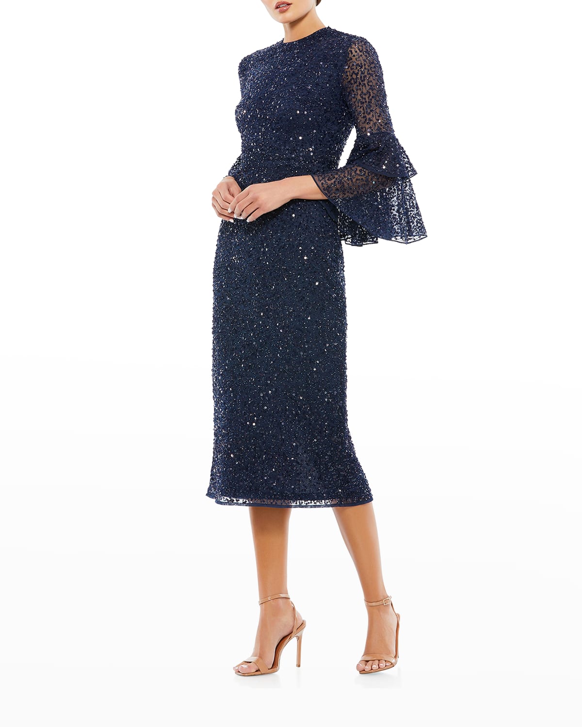 Blue Sequin Cocktail Dress | Neiman Marcus