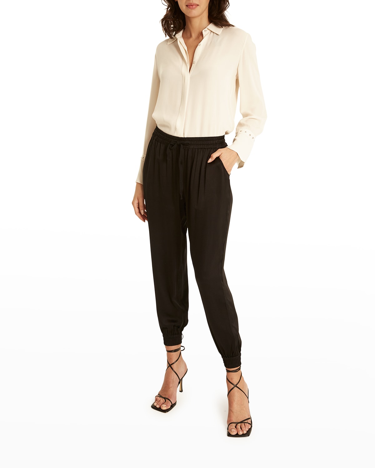 Imported Silk Cropped Pants | Neiman Marcus