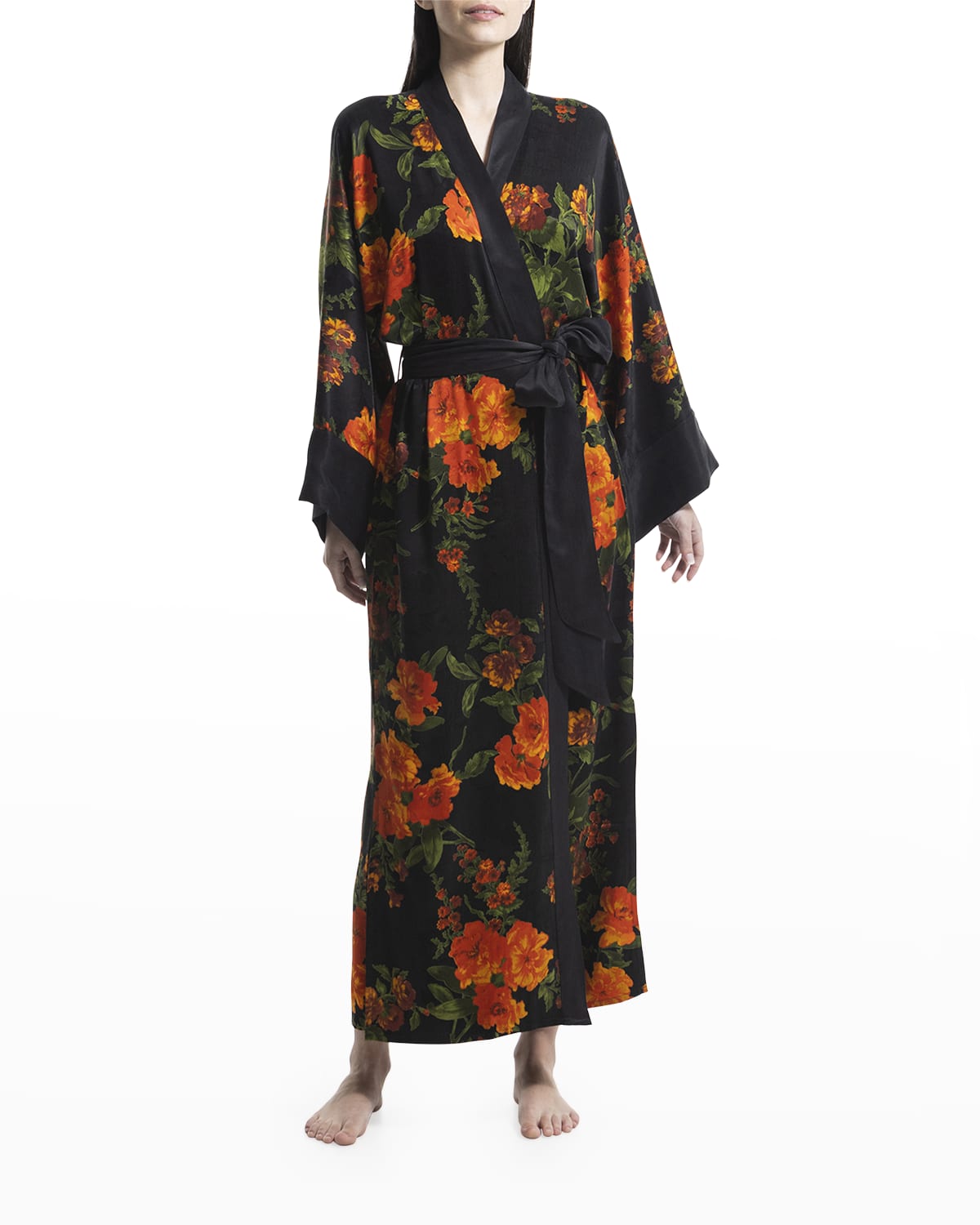 Black Silk Robe Neiman Marcus