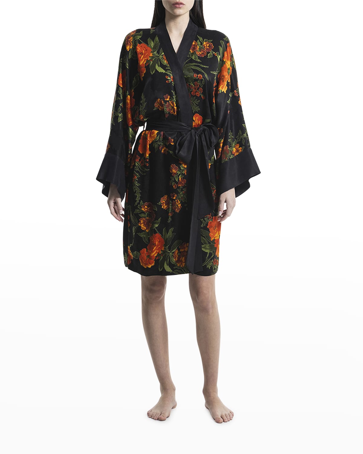 Black Silk Robe Neiman Marcus