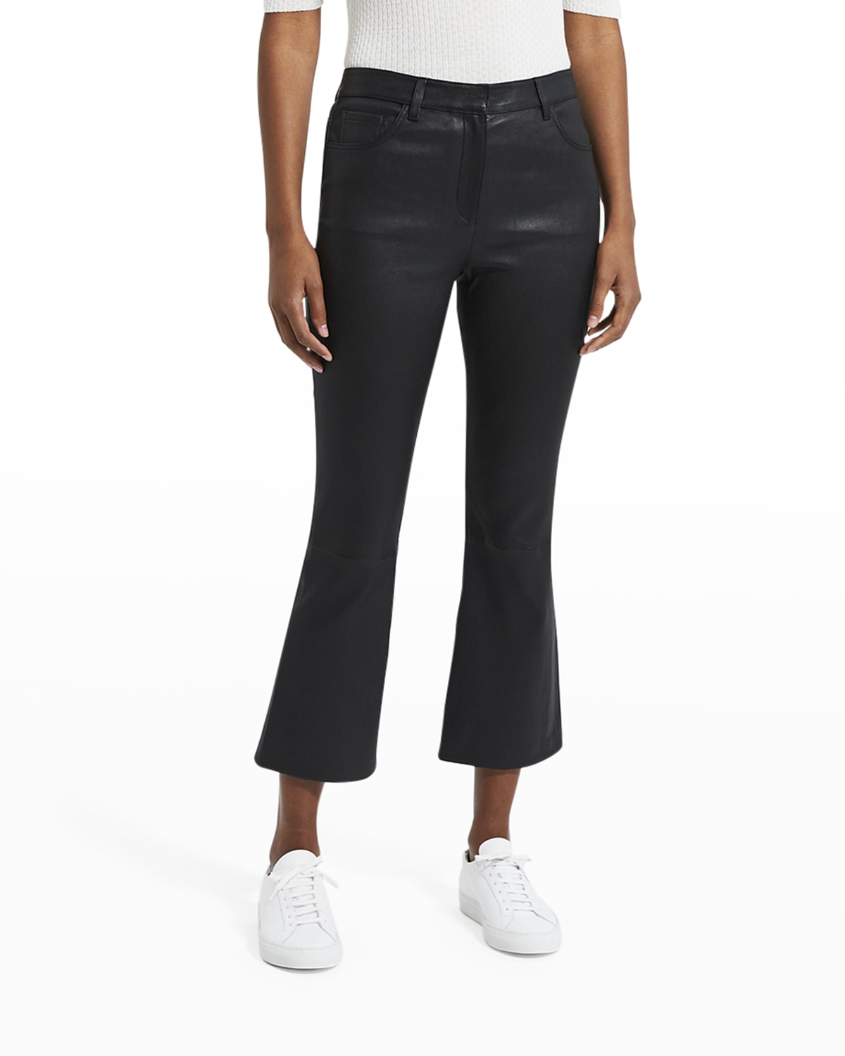 Five Pocket Leather Pants Neiman Marcus