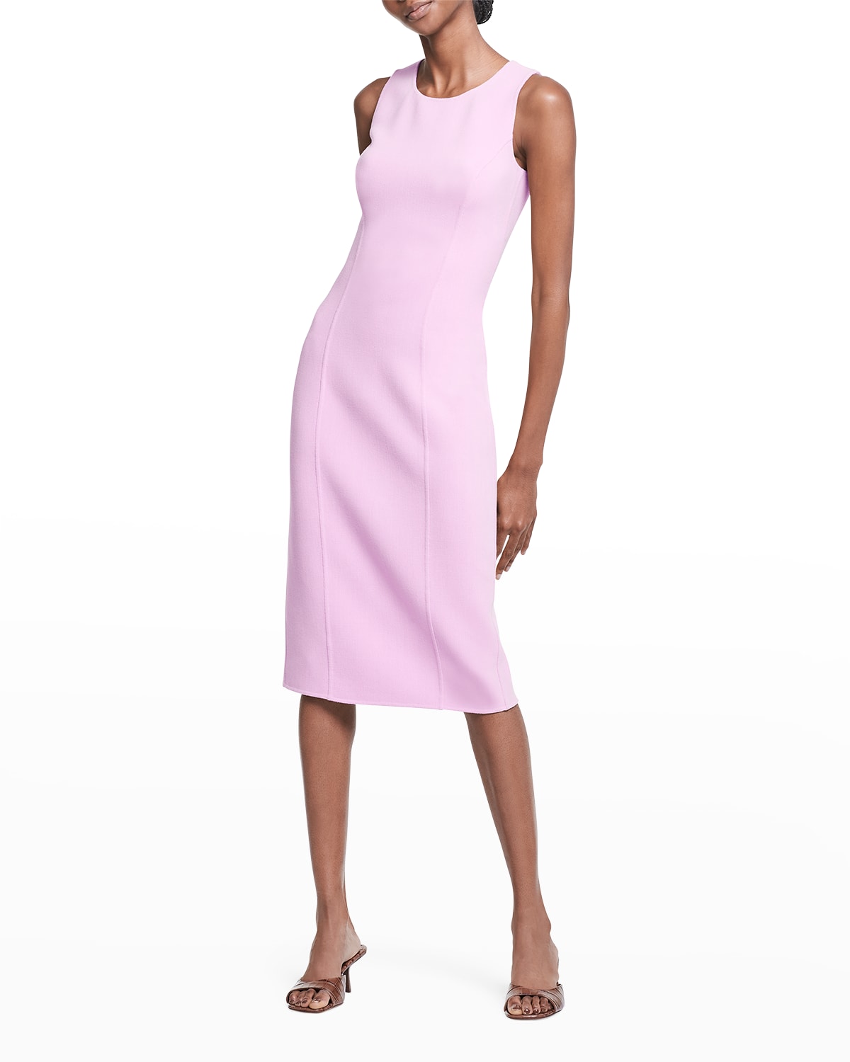 Pink Viscose Sheath Dress | Neiman Marcus