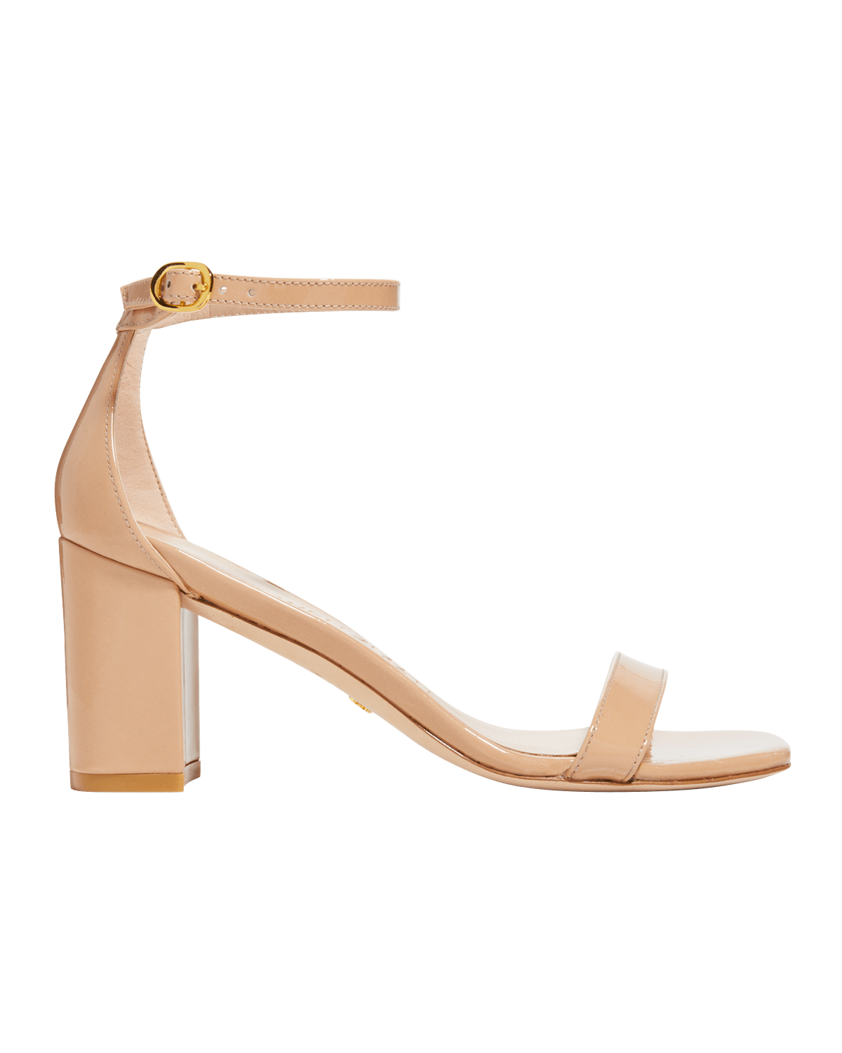 Stuart Weitzman Nudistcurve Patent Leather Block-Heel Sandals