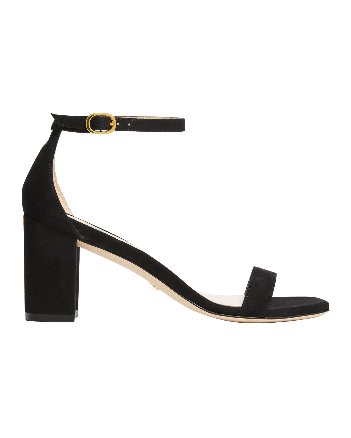 Stuart Weitzman Nudistcurve Suede Block-Heel Sandals