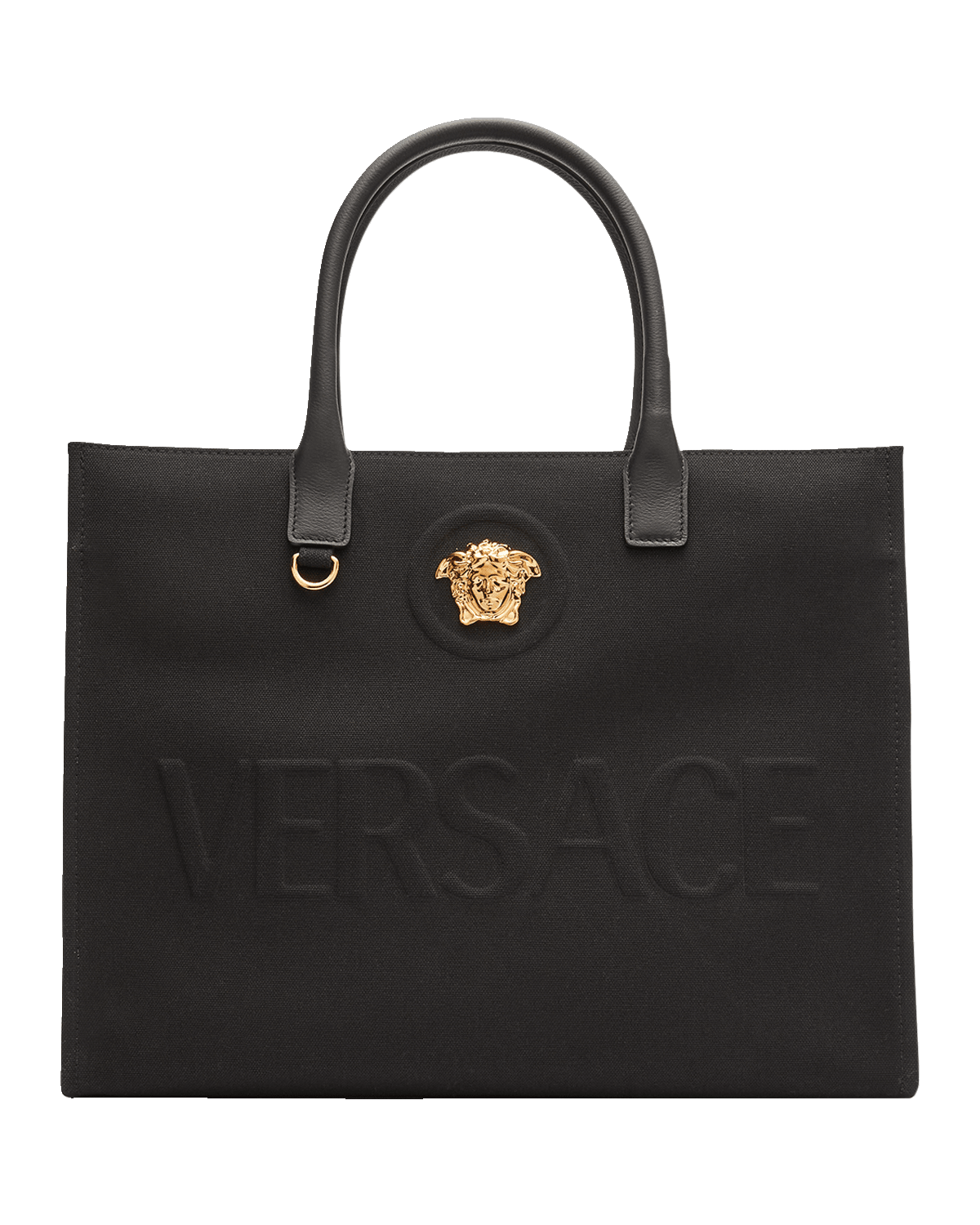 Versace La Medusa Logo Canvas Tote Bag