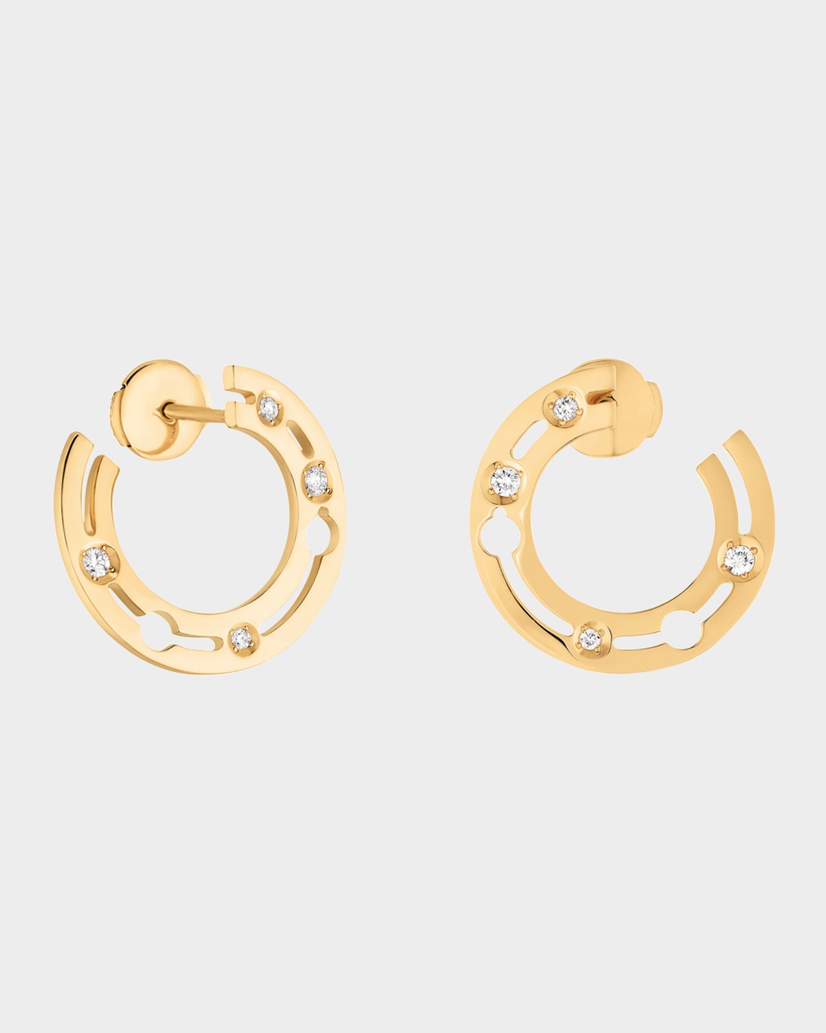 DINH VAN Yellow Gold Pulse Side Hoop Earrings, 18mm