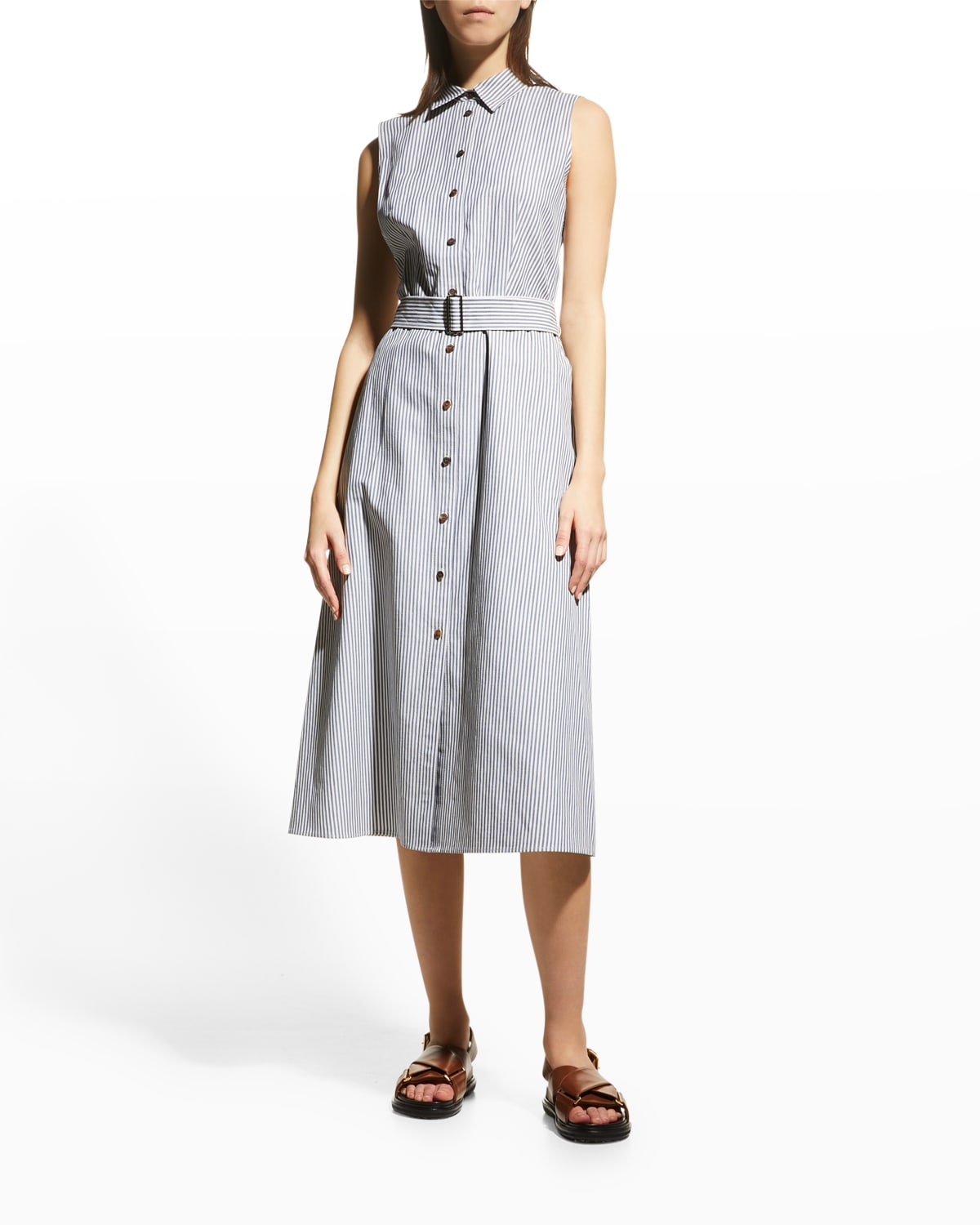 Cotton Belt Shirt Dress | Neiman Marcus