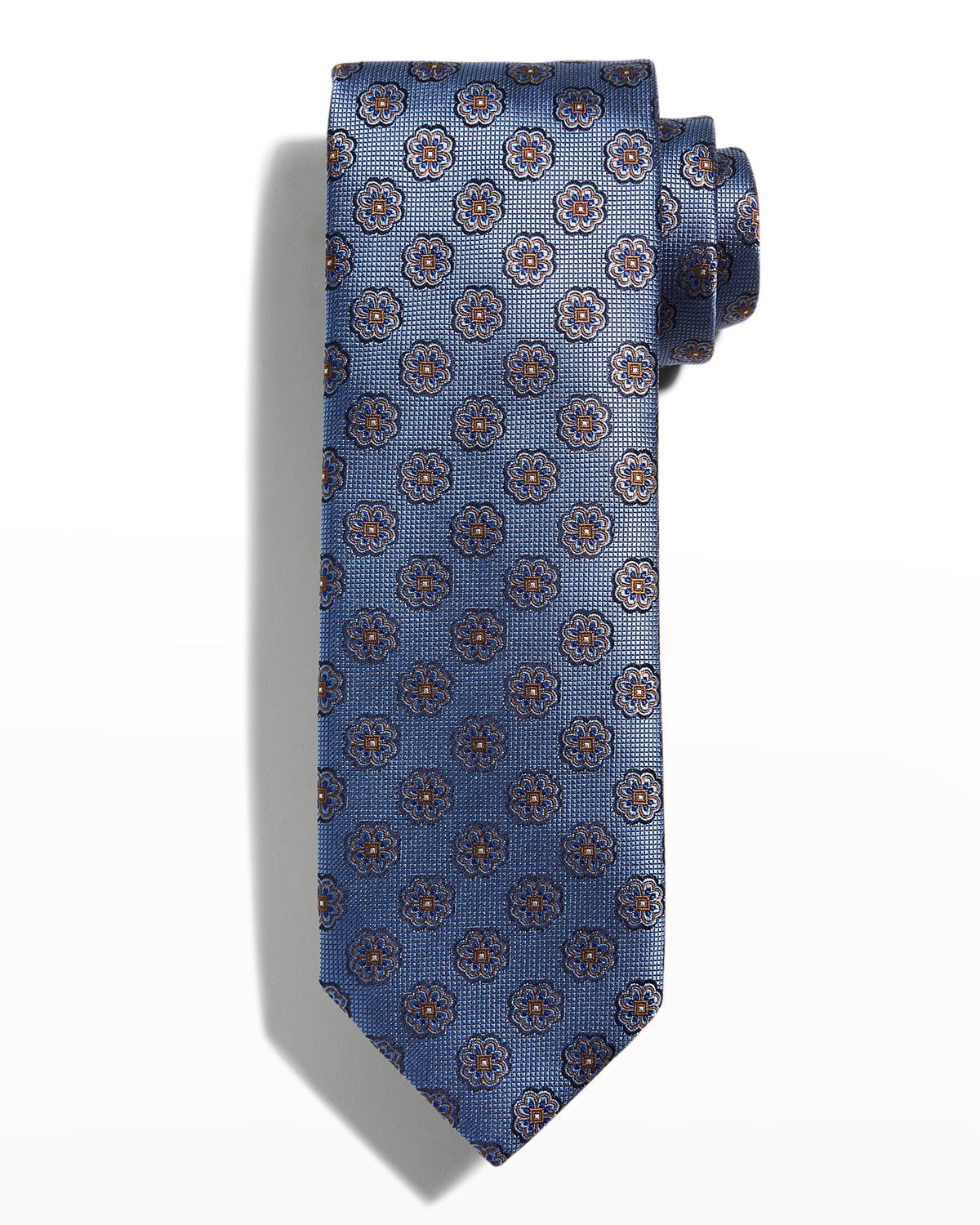 Canali Medallion Jacquard Silk Tie in Blue for Men Mens Accessories Ties 