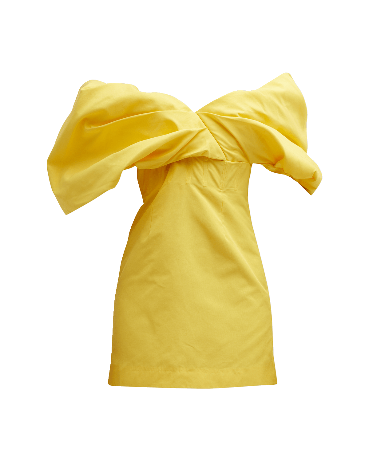 Rachel Gilbert Xavier Off-the-Shoulder Puff-Sleeve Mini Dress