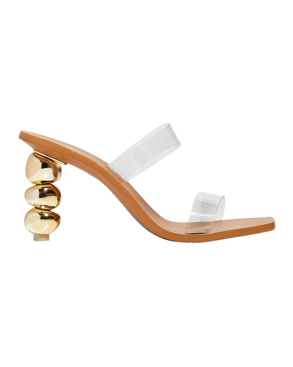 Cult Gaia Meta Vinyl Dual-Band Slide Sandals