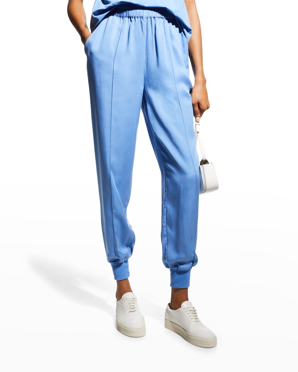 Ribbed Tapered Leg Pants | Neiman Marcus