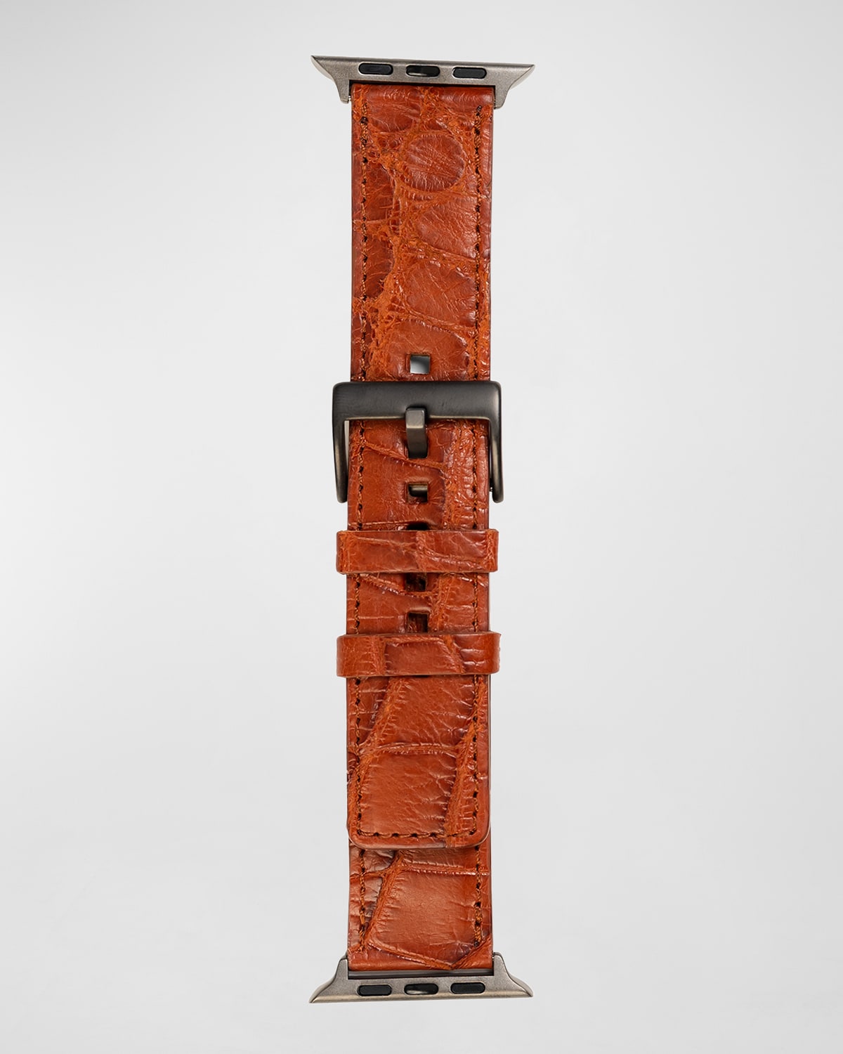 Abas Men 's Apple Watch Matte Alligator Watch Strap