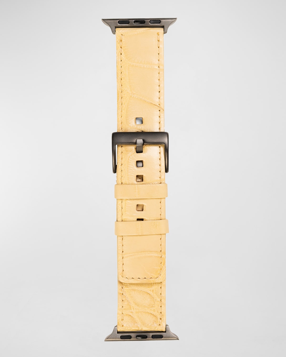 Abas Men 's Apple Watch Matte Alligator Watch Strap