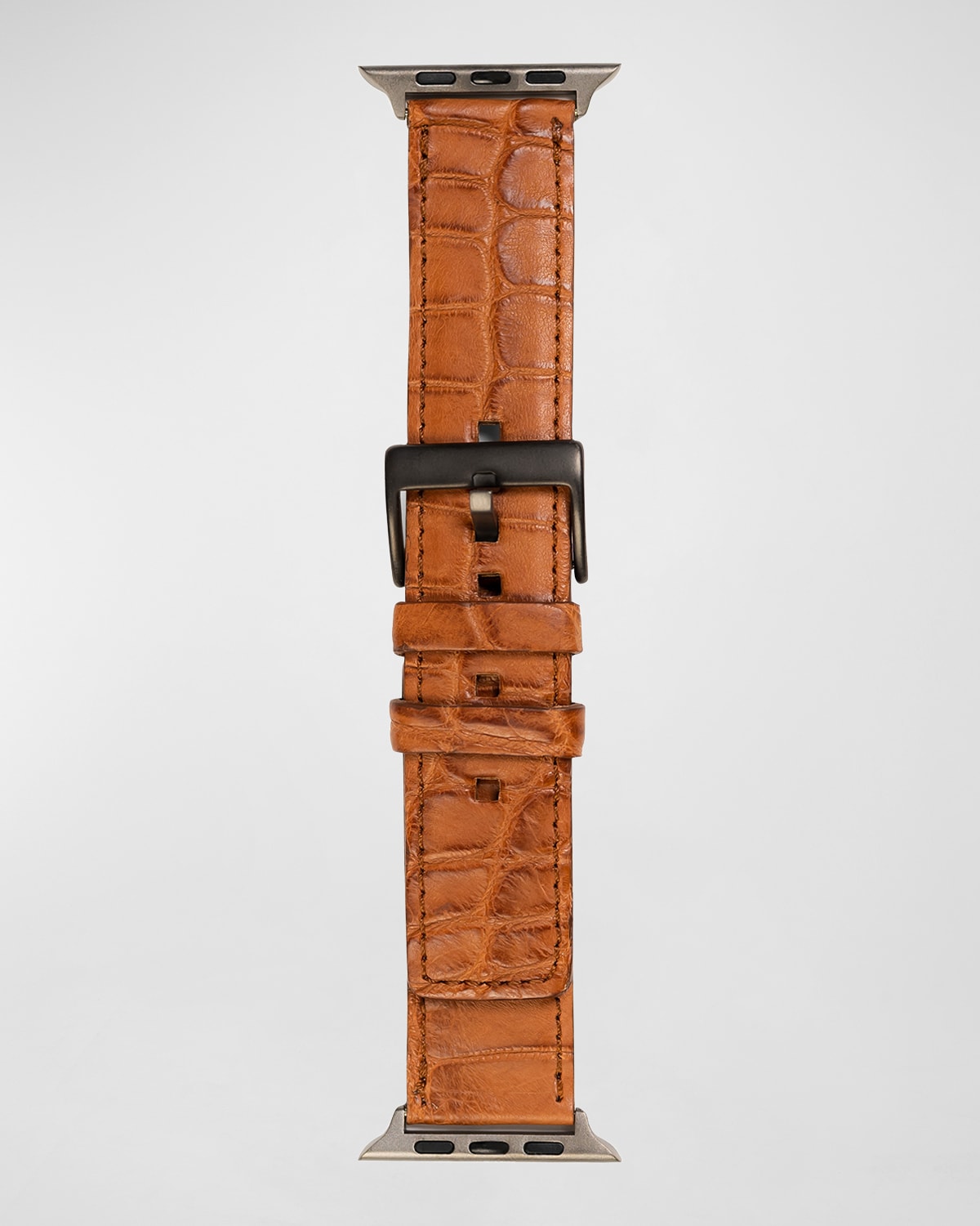 Abas Men 's Apple Watch Matte Alligator Watch Strap