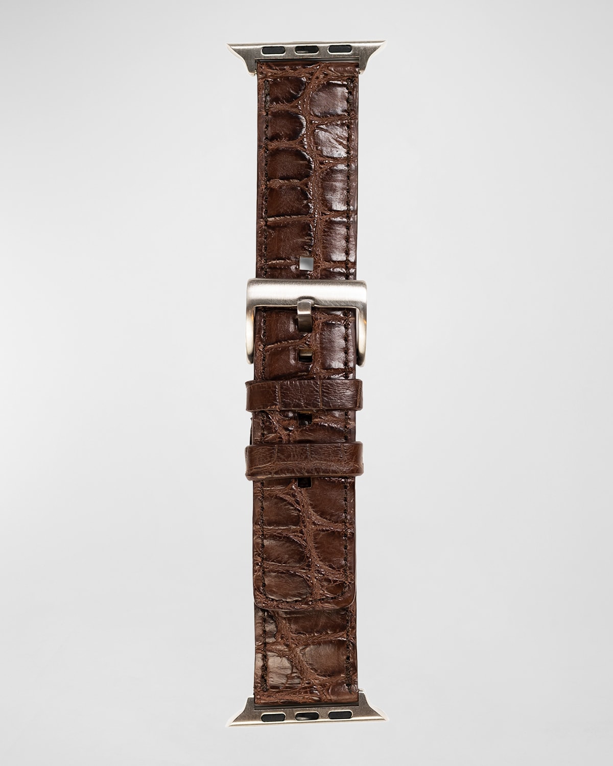 Abas Men 's Apple Watch Matte Alligator Watch Strap