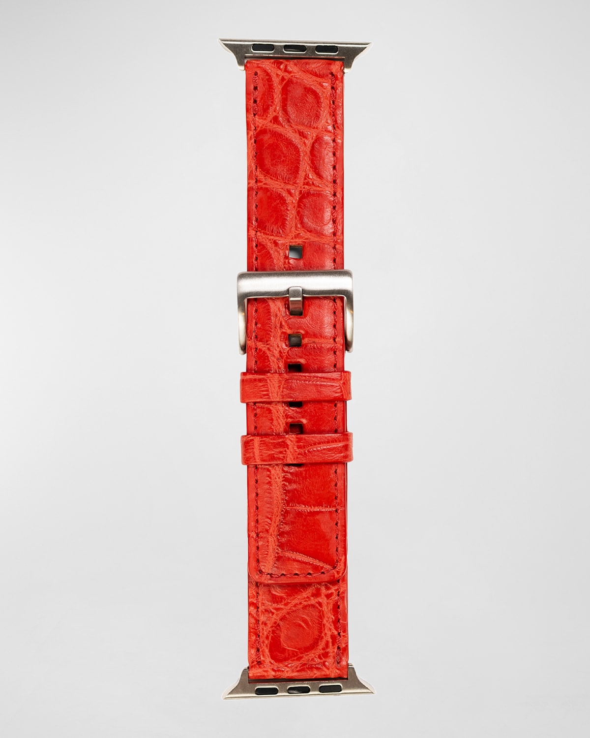 Abas Men 's Apple Watch Matte Alligator Watch Strap