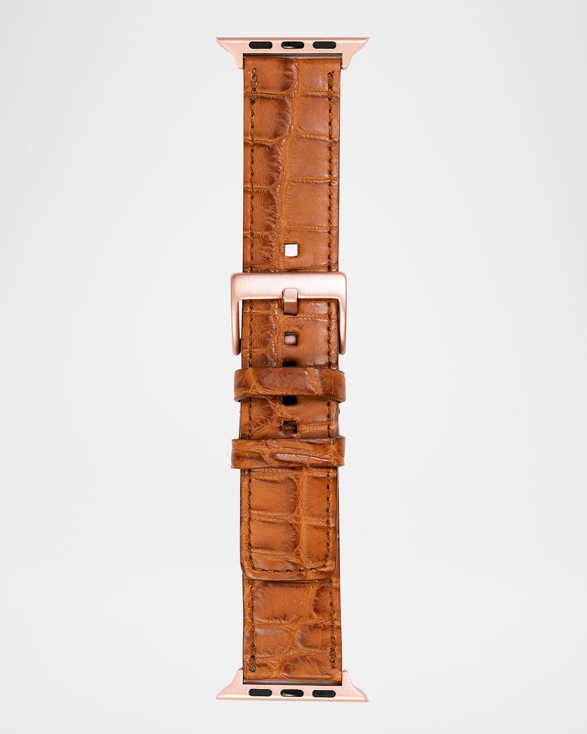 Abas Men 's Apple Watch Matte Alligator Watch Strap