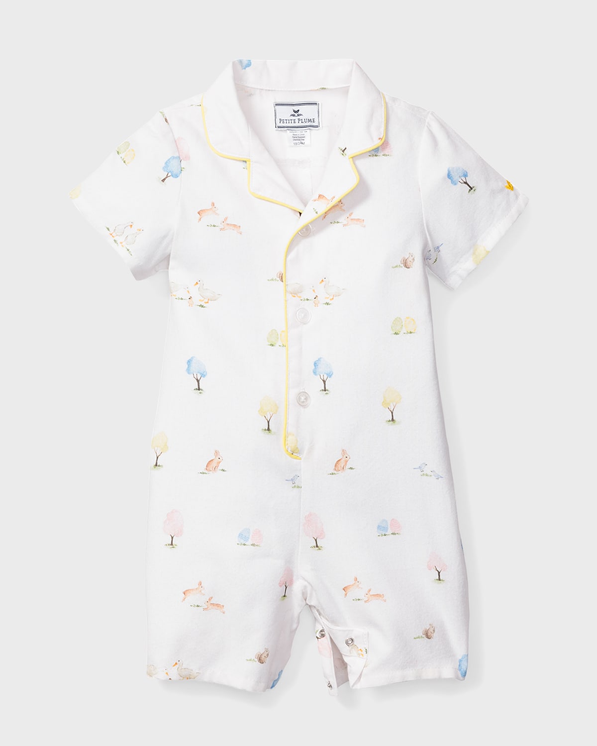 Petite Plume Kid's Easter Gardens Classic Romper, Size Newborn-24M