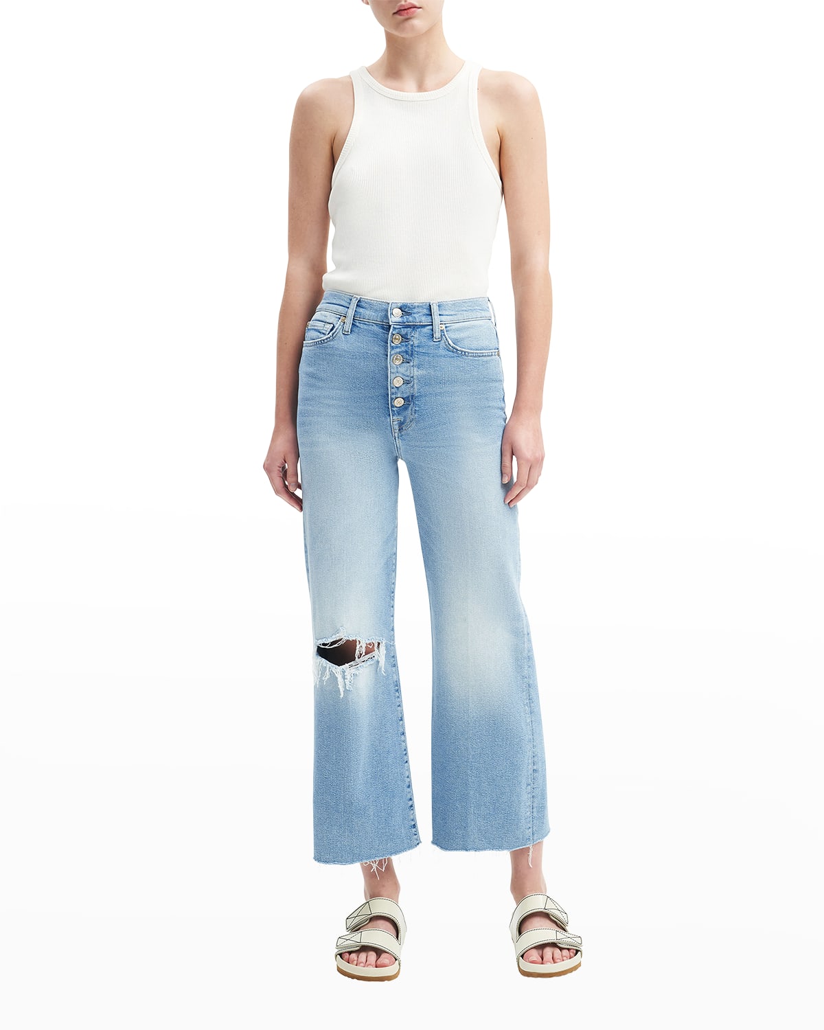 7 for all mankind cropped jeans