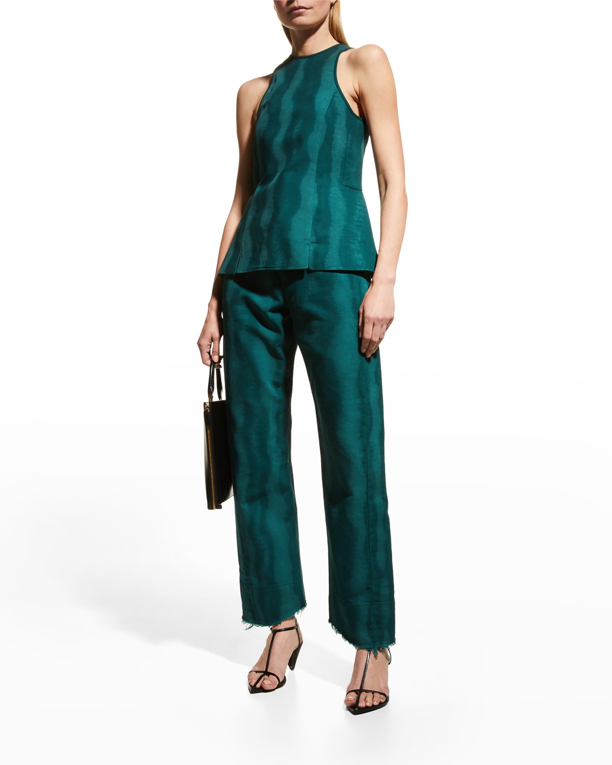 Printed Silk Top Neiman Marcus