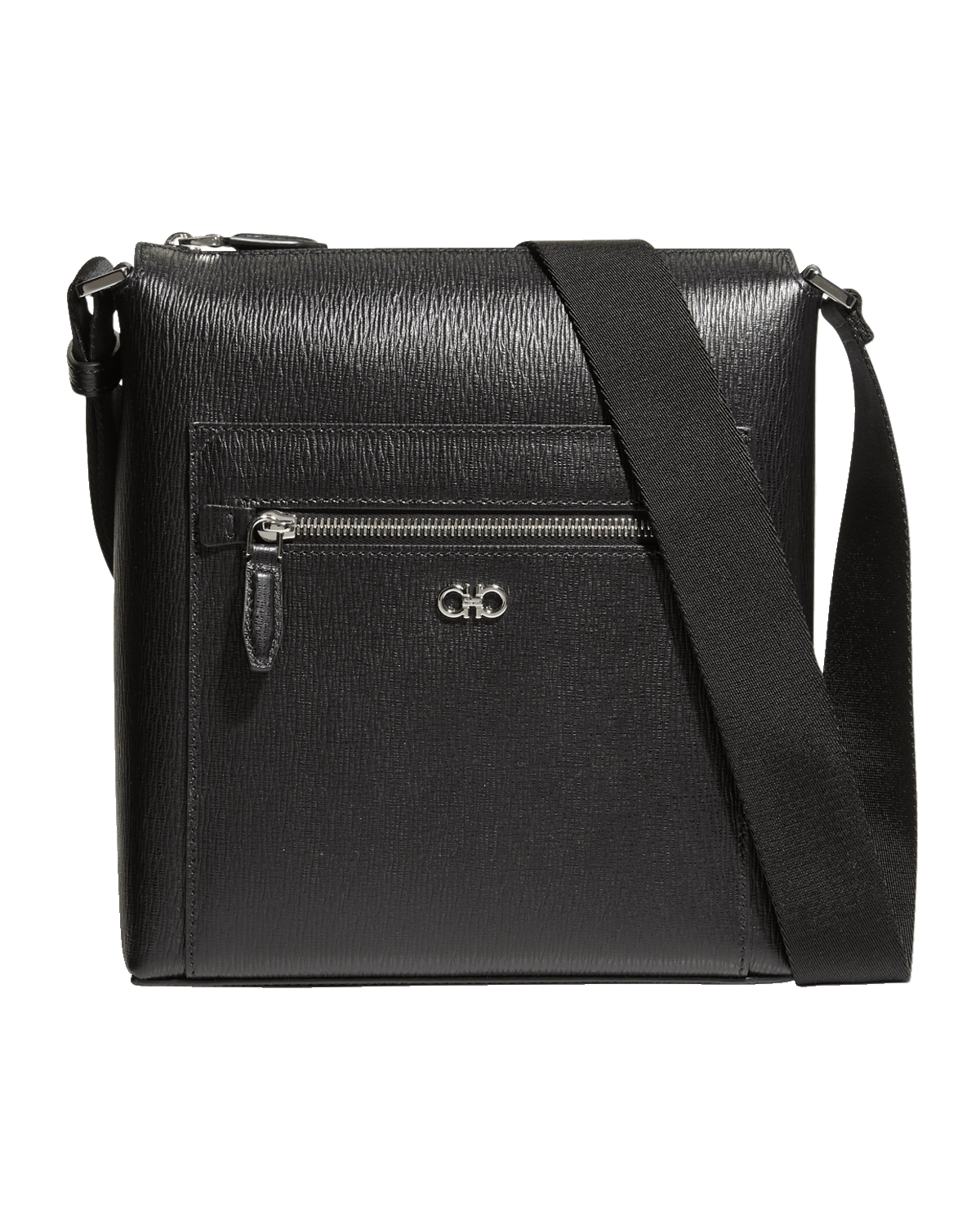 Ferragamo Men's Gancini Leather Shoulder Bag