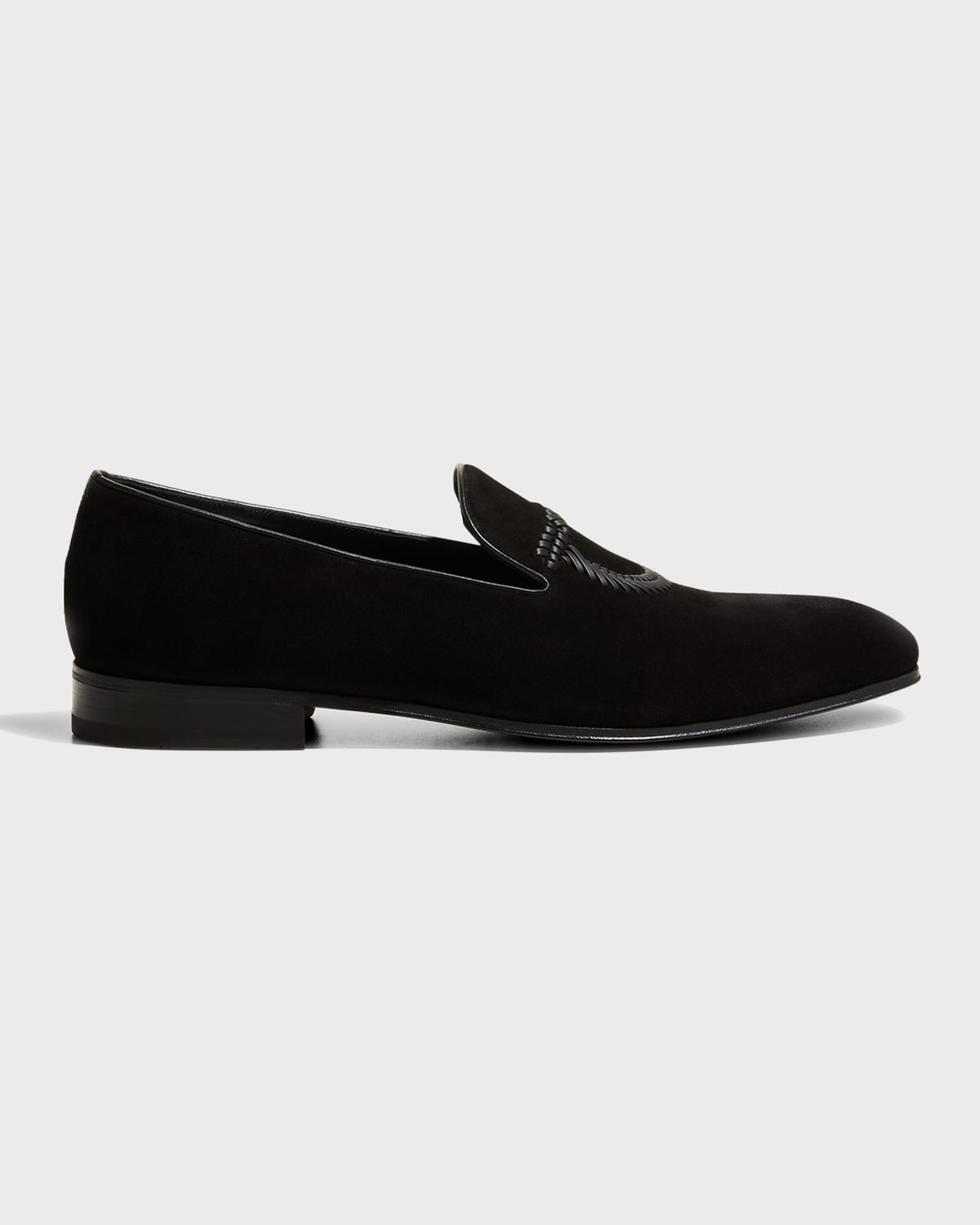 Black Suede Loafer Neiman Marcus