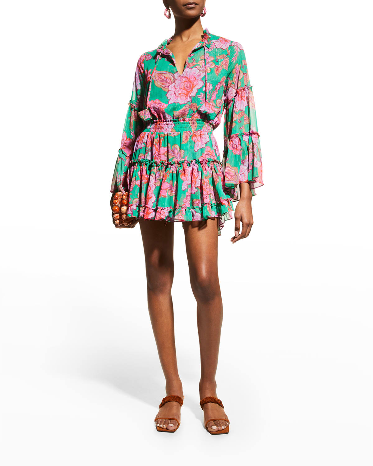 Bell Sleeve Dress | Neiman Marcus