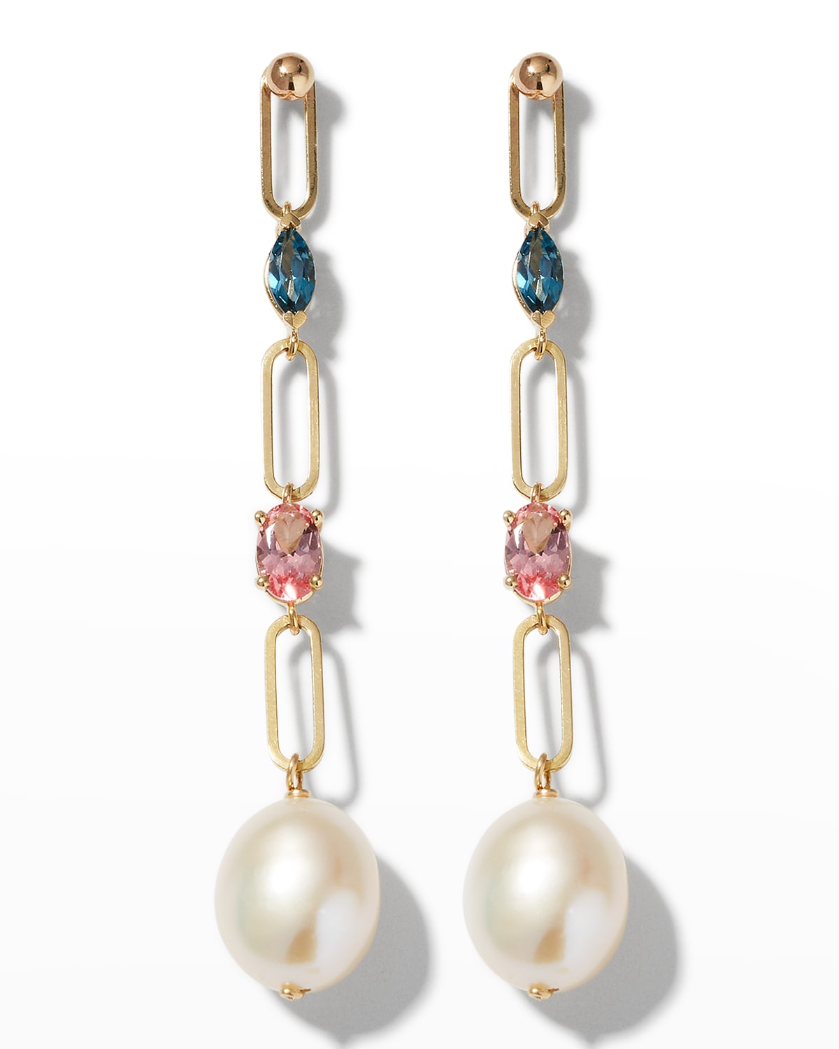 Gold Link Earrings Neiman Marcus