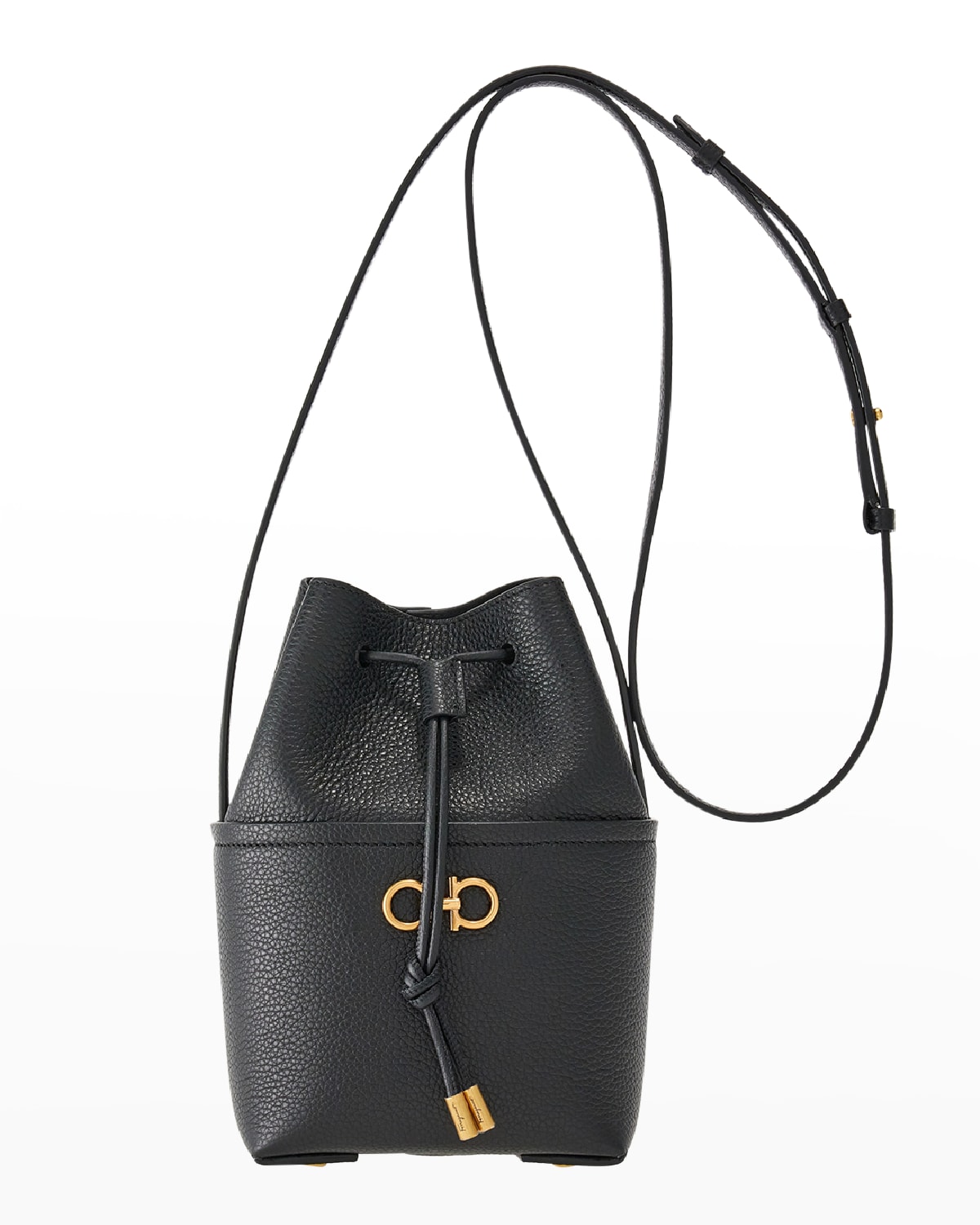 Salvatore Ferragamo Gancini Soft Leather Bucket Bag