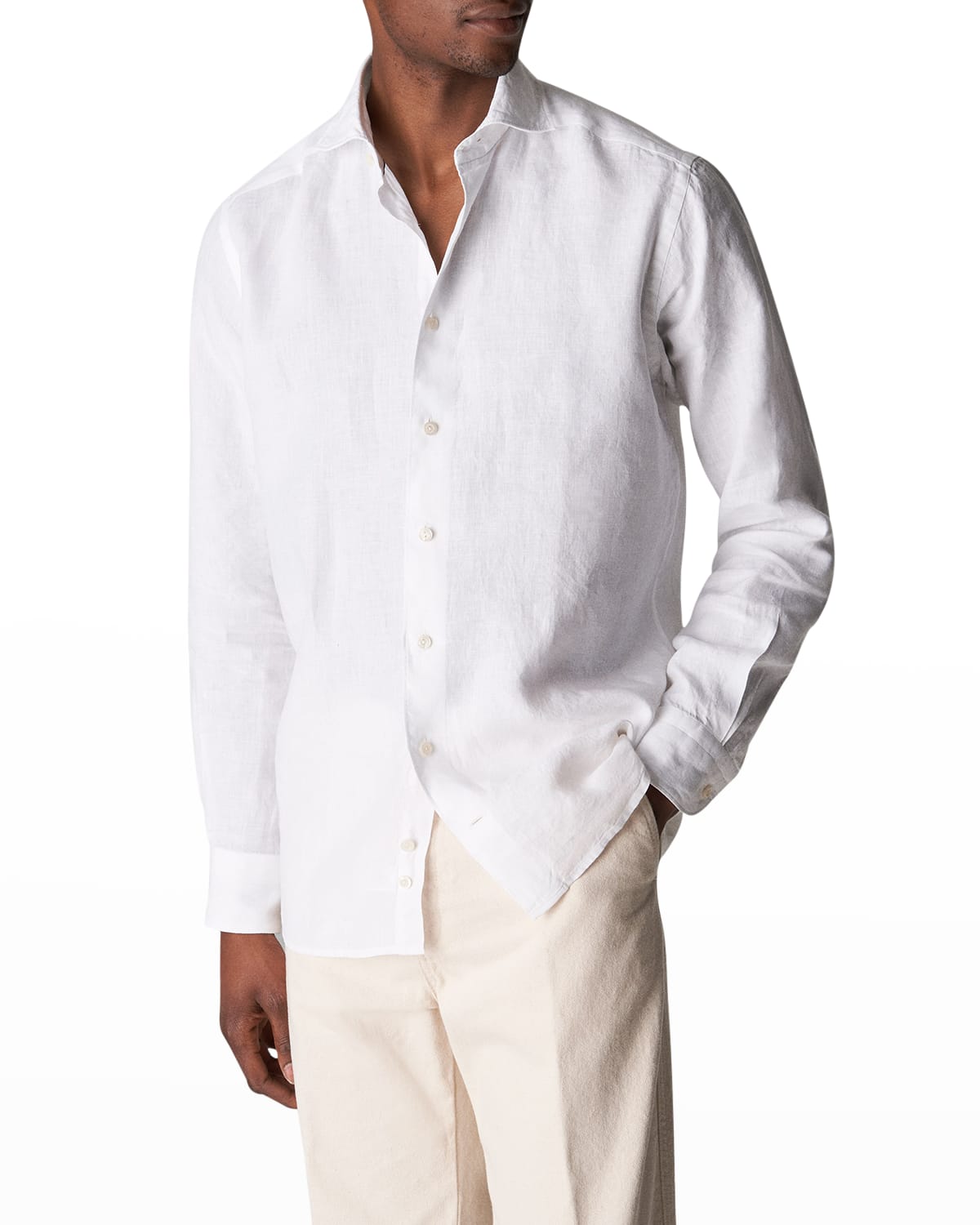 Long Sleeves Cuff Shirt | Neiman Marcus