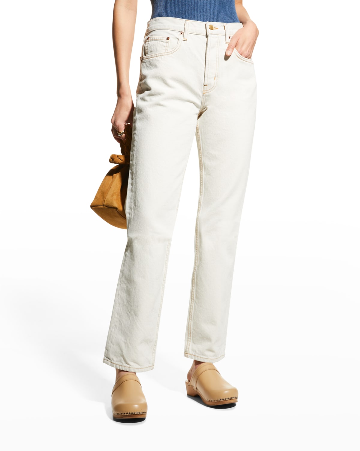 Stretch White Denim Jeans | Neiman Marcus