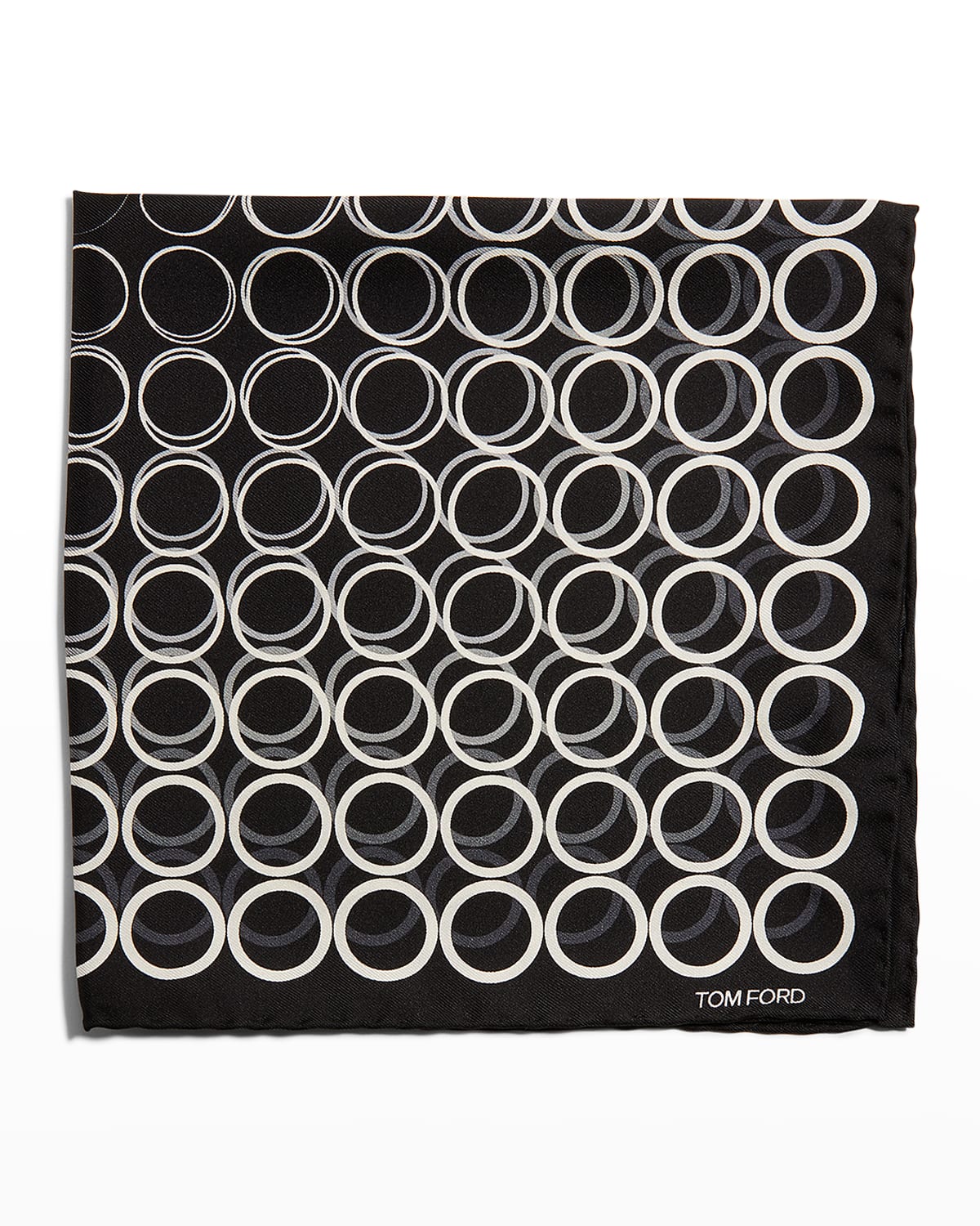 NEU 180 $ Tom Ford schwarz Weiß Dot Print silk pocket square