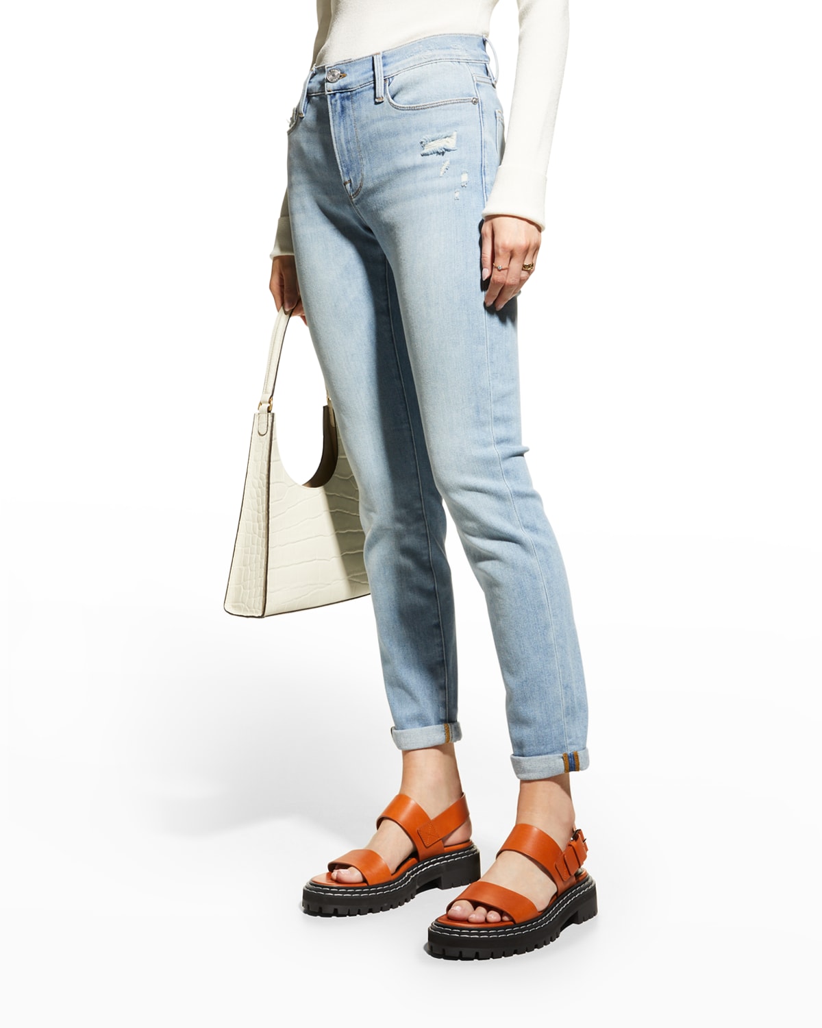 Mid Rise Cropped Jeans | Neiman Marcus