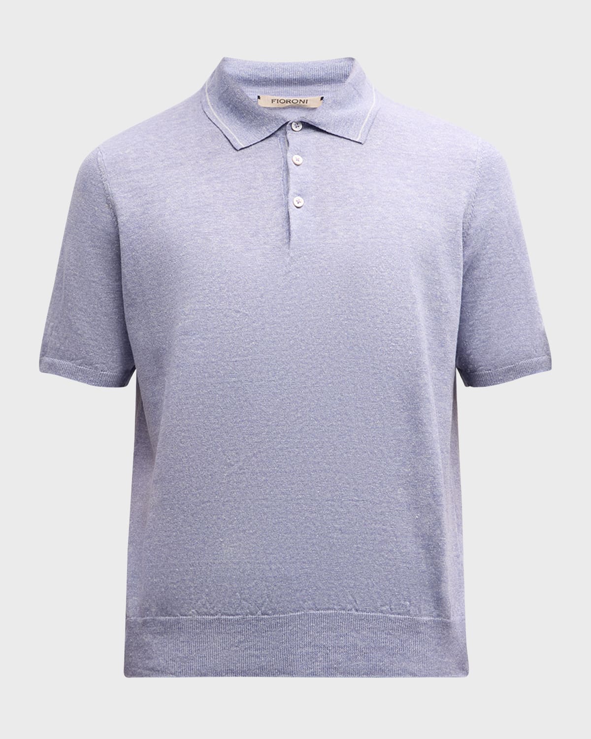 Fioroni Men's Linen-Cotton Polo Shirt