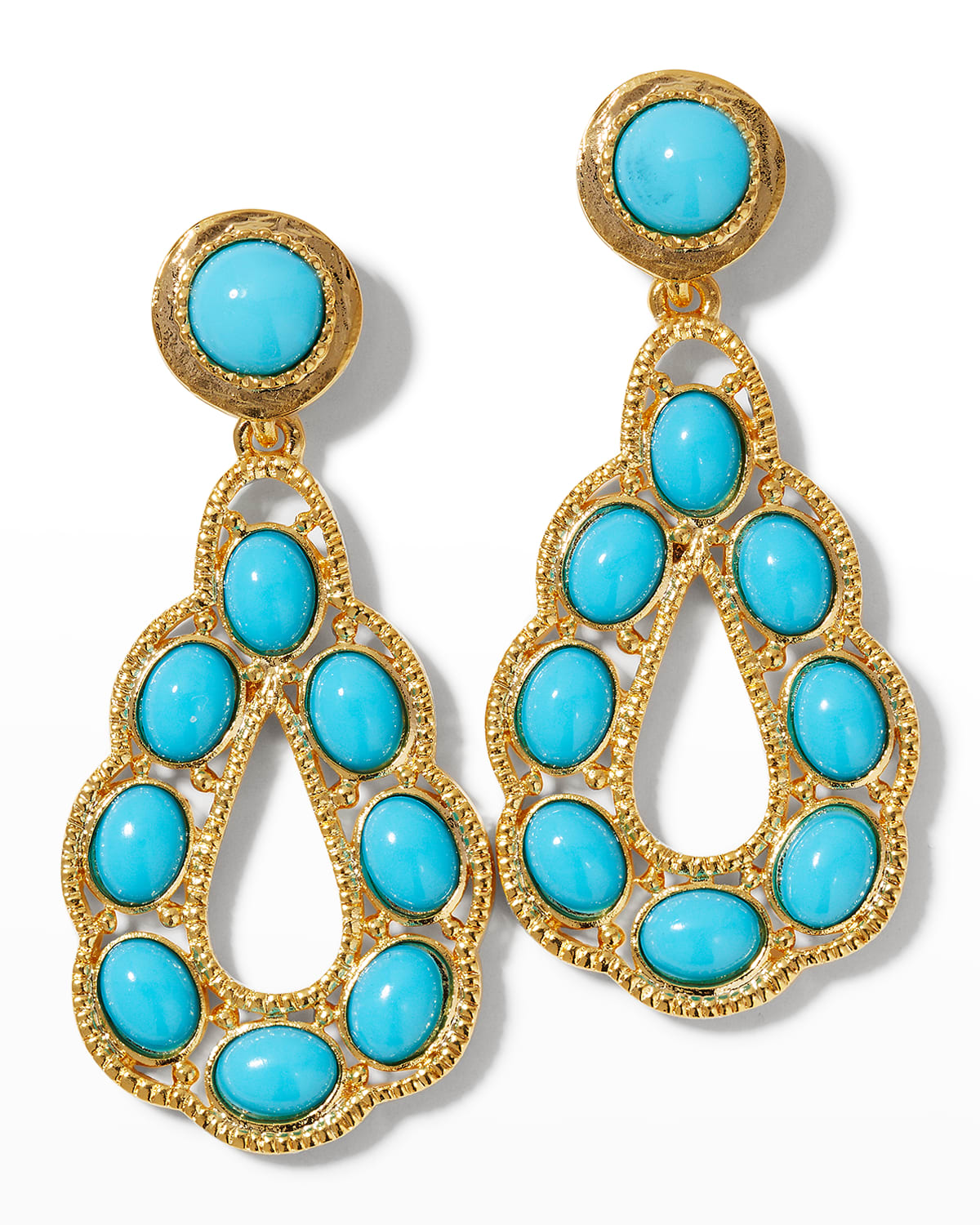 Gold Turquoise Earrings Neiman Marcus