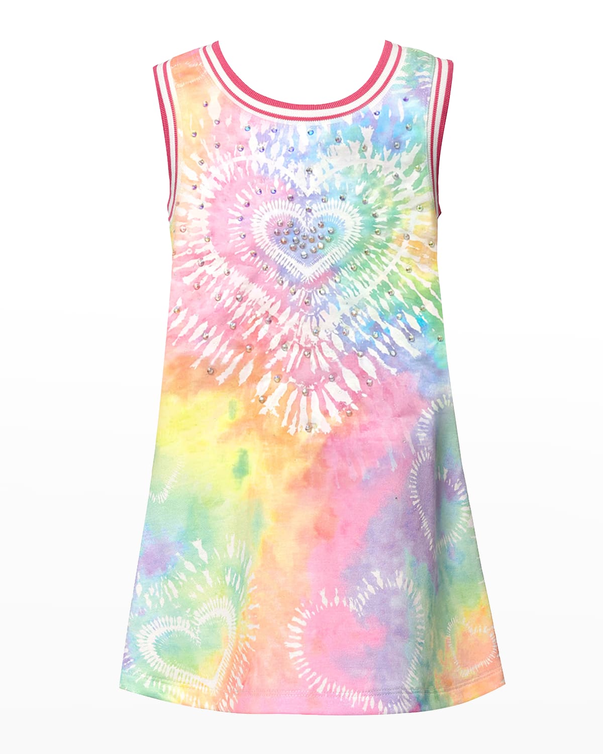 Small Funky Sunshine Tie Dyed Lace flower Tank