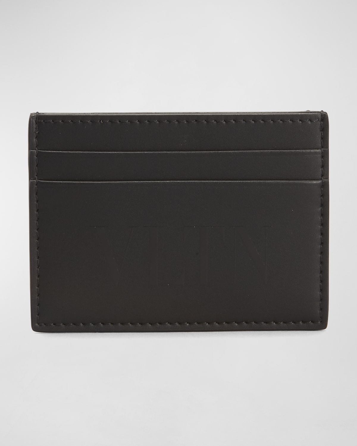 Valentino Garavani Men's VLTN Leather Card Holder
