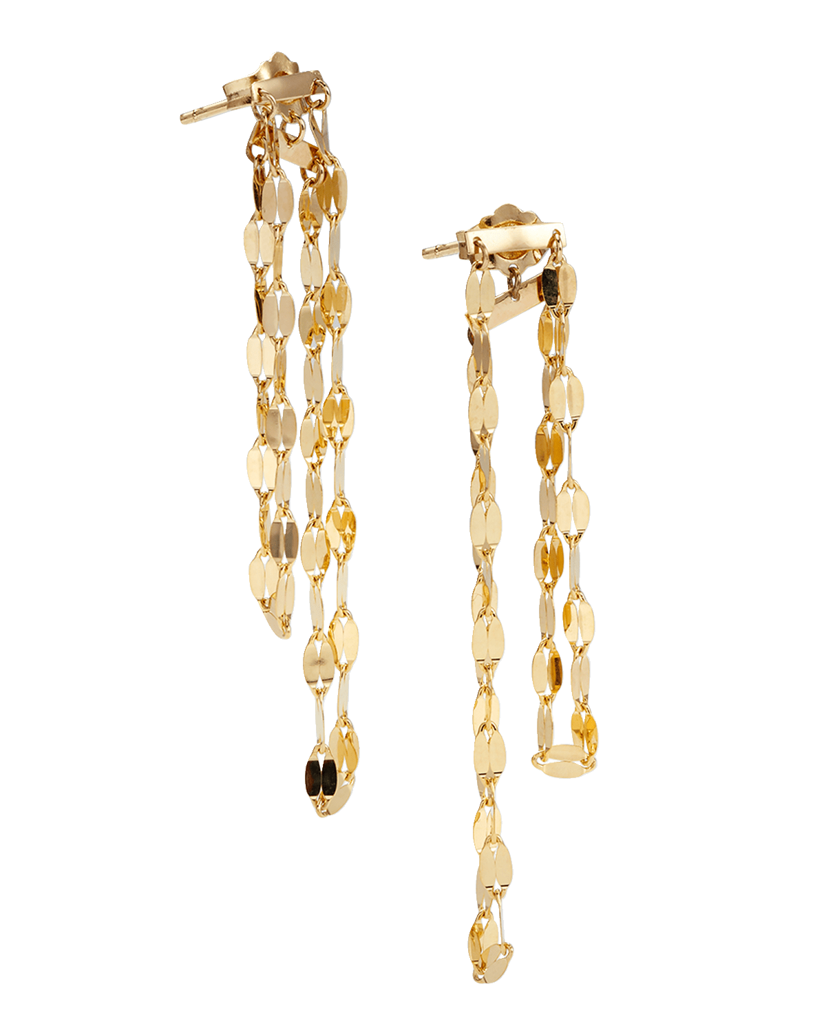 LANA Mega Blake Fringe Linear Front and Back Earrings