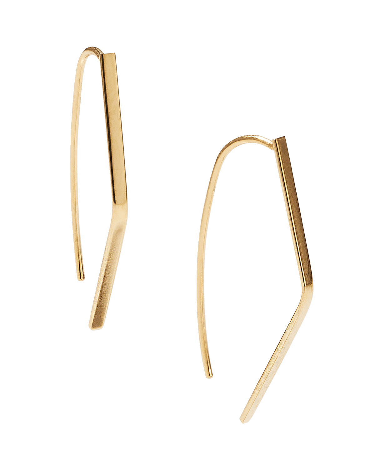 LANA Small Flat Geometric Hooked On Hoop Earrings